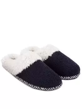 Image of TOTES Swept Back Bobble Mule - Navy, Size 4, Women