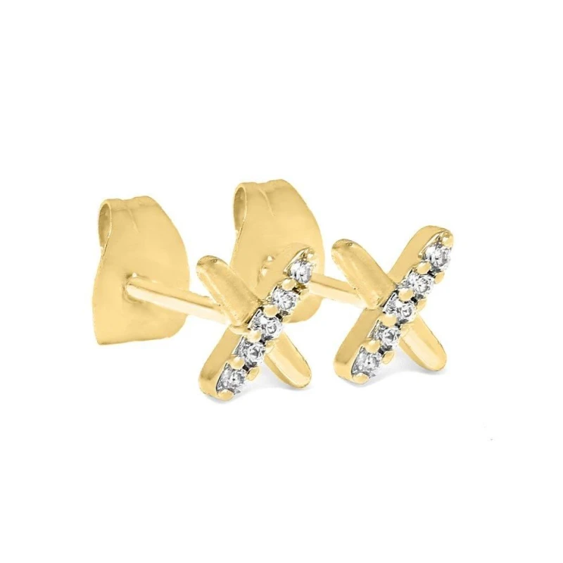 Image of Say It With Kiss Earrings - Gold & Silver Gold Unisex One Size