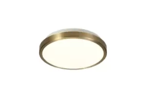 Image of Flush Ceiling, 1 x 12W LED, 4000K, 565lm, IP44, Soft Bronze, White
