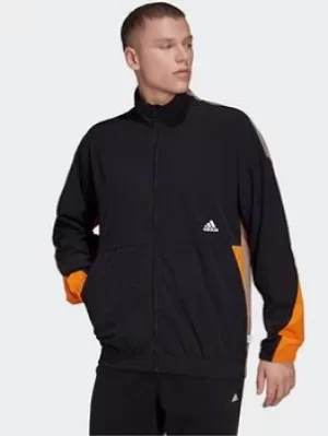 Image of adidas TRVL Ventilation Track Top, Black, Size S, Men