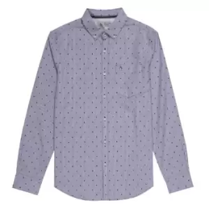 Image of Original Penguin Long Sleeves AOP Shirt - Blue
