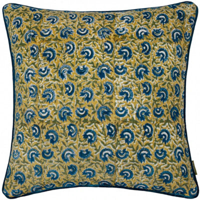 Image of Paoletti Chedworth Floral Piped Polyester Filled Cushion Multi