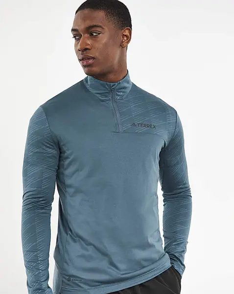 Image of Adidas adidas Terrex Half Zip Midlayer Steel Male M37/40 AT92302