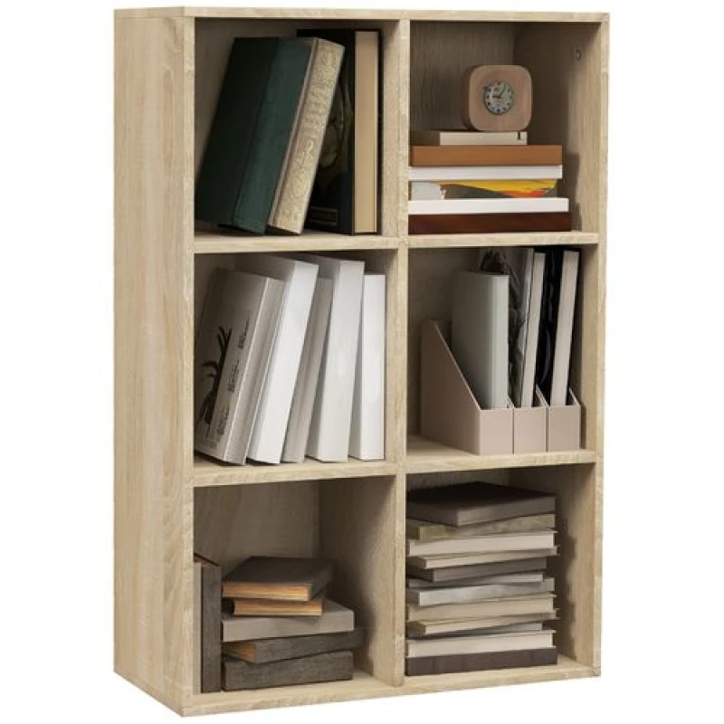 Image of Homcom Cubic Cabinet Bookcase Storage Shelves - White 836-369WT