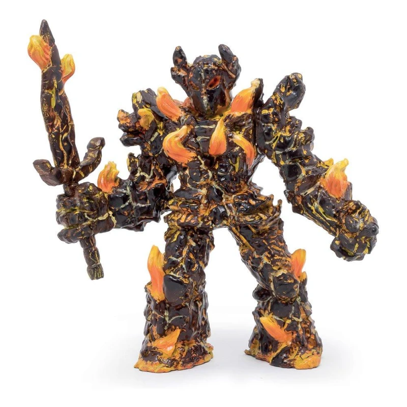 Image of Difuzed Fantasy World Fire Golem Toy Figure, Three Years and Above, Brown/Orange (36026) Multi