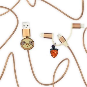 Image of Thumbs Up Sloth 3-in-1 Cable