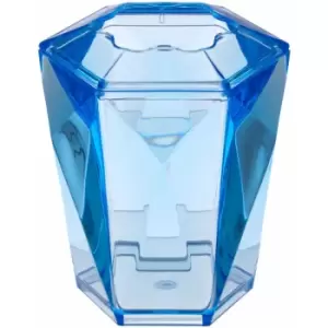 Image of Premier Housewares - Electric Toothbrush Holder Blue Geometric Design Bathroom Accessories For Small Bathroom Acrylic Toothbrush Holders / Brush