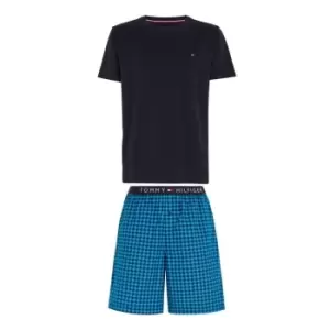 Image of Tommy Hilfiger Cn Ss Short Woven Set - Blue