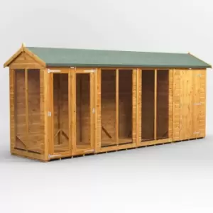 Image of 16X4 Power Apex Summerhouse Combi Including 4ft Side Store