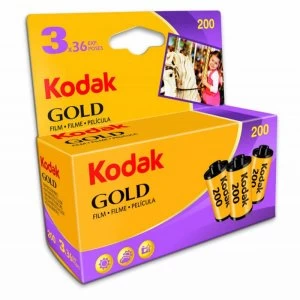 Image of Kodak Gold 200 35mm Film 36EXP 3 Pack