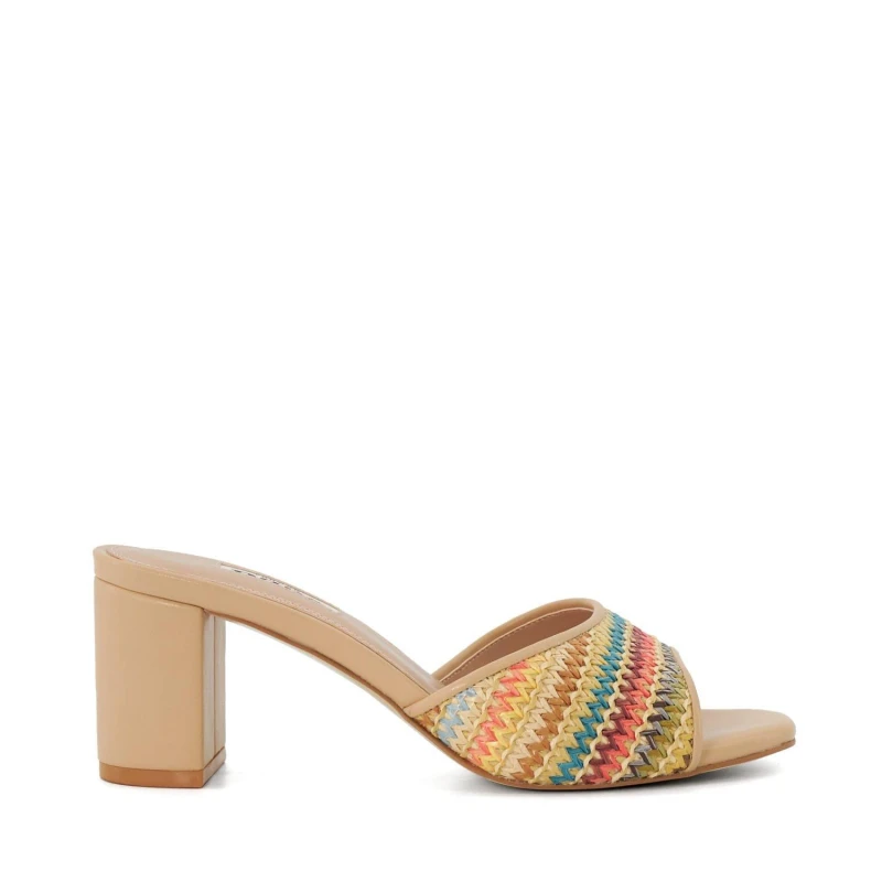 Image of Dune London Multicolour Rainbow Crochet Mule Sandals Multi Colour female UK 3