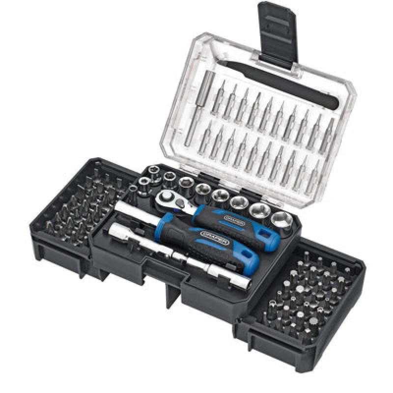 Image of Draper 27785 Ratchet And Screwdriver Bit Set (92 Piece)
