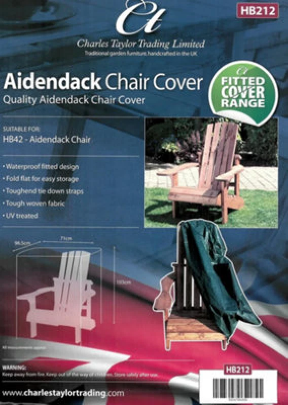 Image of Charles Taylor Deluxe Aidendack Chair Outdoor Furniture Fitted Cover Green