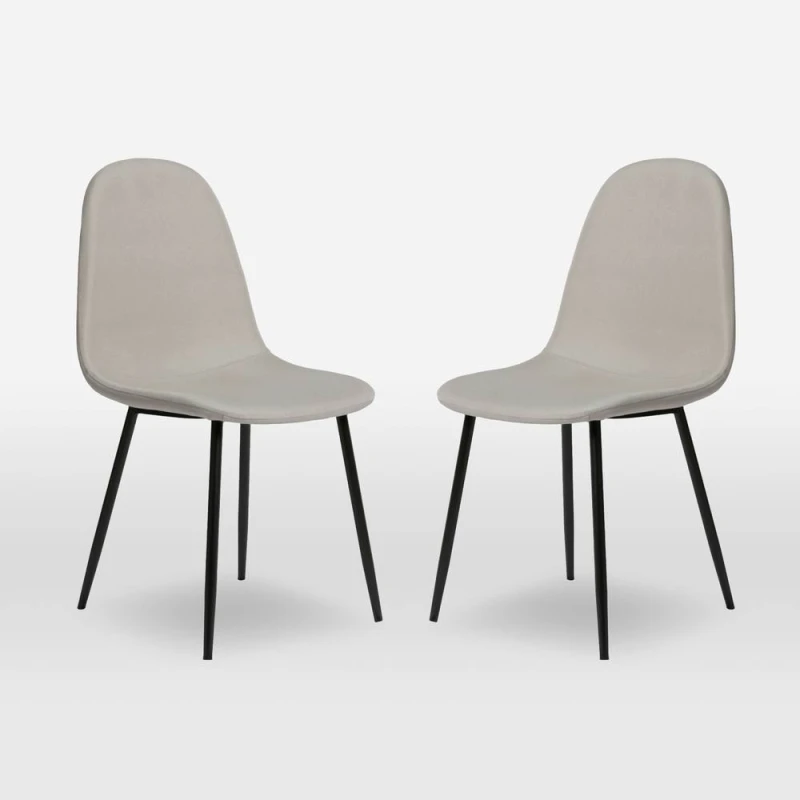 Image of Home Garden Direct ASTERIA Dining Chairs Set of 2 in Beige Beige Unisex
