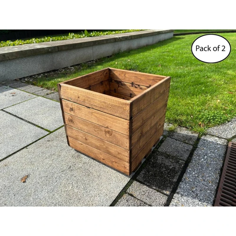 Image of Charles Taylor Multi Pack of 2 - Large Open Berwick Planter - L39 x W39 x H38cm in Light Brown Light Brown Unisex