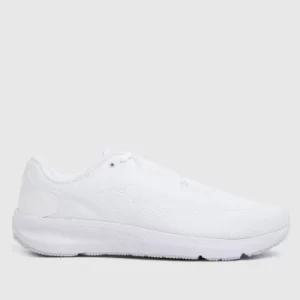 Image of Under Armour White Charged Pursuit 2 Trainers