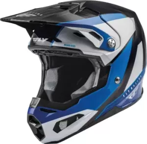 Image of FLY Racing Formula Carbon Prime Motocross Helmet, black-white-blue, Size S, black-white-blue, Size S