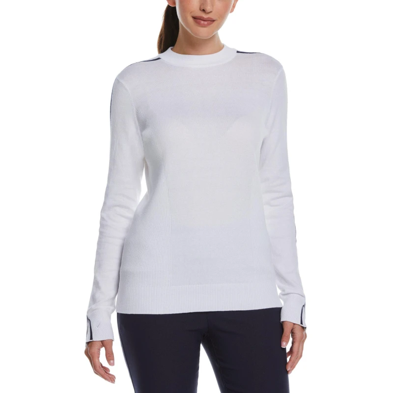 Image of Callaway Womens Crew Neck Jumper Bright White female 10 (S)