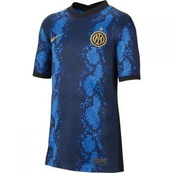 Image of Nike Inter Milan Home Shirt 2021 2022 Junior - Blue