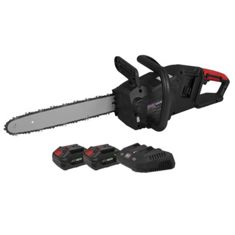 Image of Sealey CP40VCS Twin 20v Cordless Chainsaw 350mm CP40VCSKIT Batteries: 2 x 4ah Li-ion