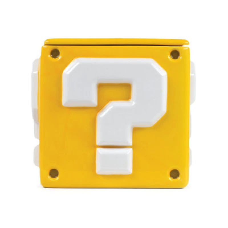 Image of Super Mario Question Mark Decorative Jar Yellow unisex