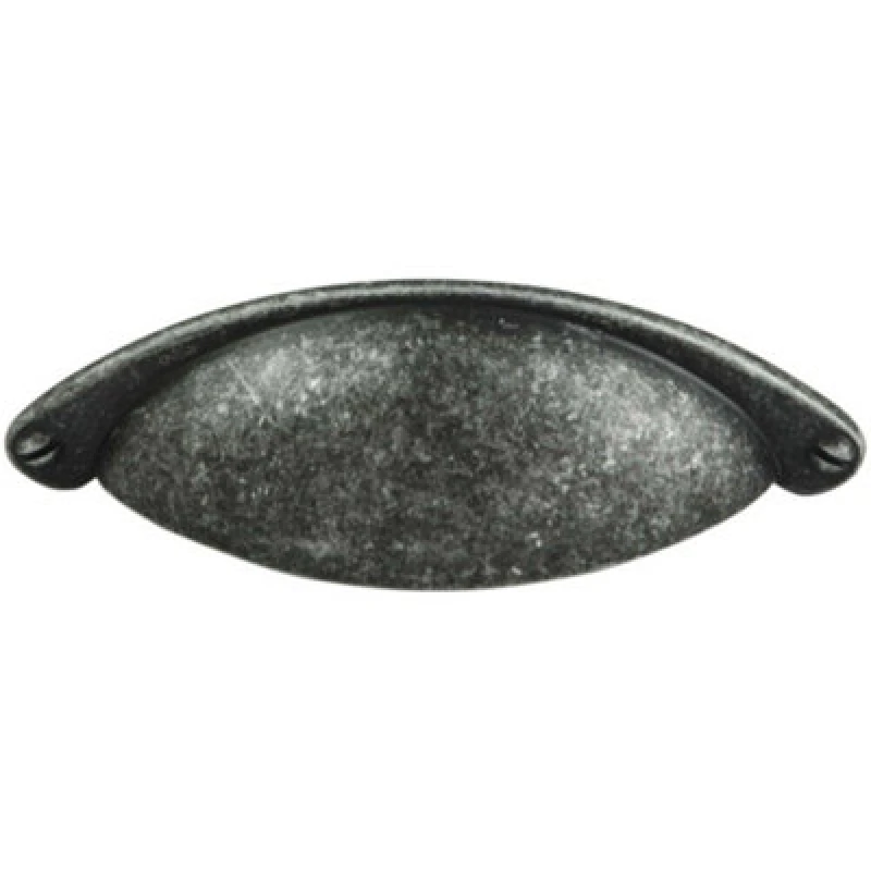 Image of Loops Traditional Cup Pull Handle 104 x 26mm 64mm Fixing Centres Pewter Multi unisex