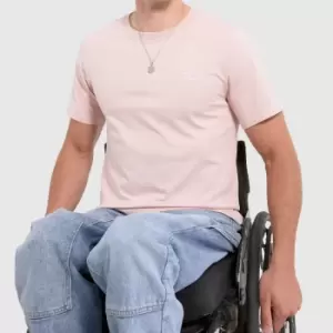 Image of Converse cons go to embriodered t-shirt in pale pink