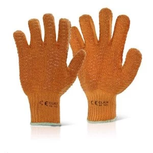 Image of Click2000 Criss Cross Gloves Orange 10 Ref XX Pack 100 Up to 3 Day