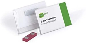 Image of Durable BadgeFIX Fabric SA NAME Badges 30x60mm 540 inserts White Pack