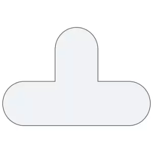 Image of PVC floor markings, T shape, pack of 10, white