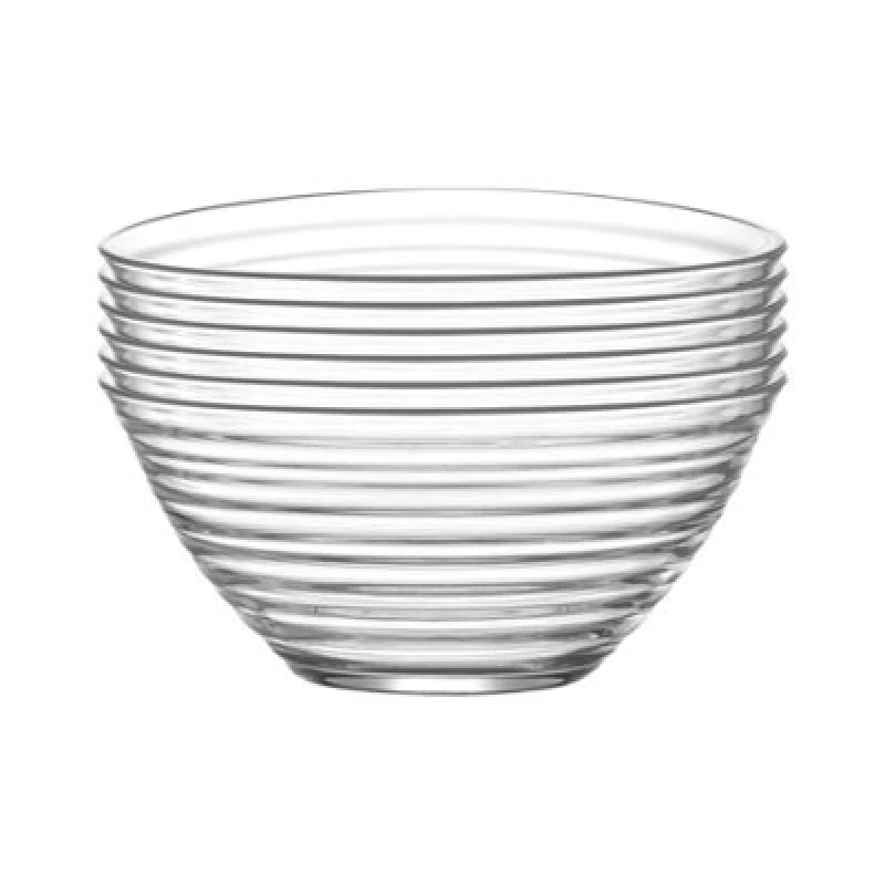 Image of LAV Derin Glass Serving Bowls 12cm Pack of 6 Clear unisex