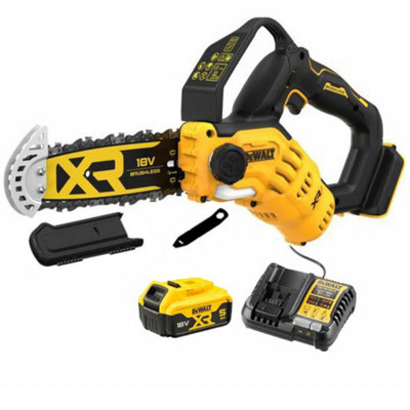 Image of DEWALT DCMPS520 18v XR Cordless Brushless Pruning Saw 200mm DCMPS520P1 Batteries: 1 x 5ah Li-ion