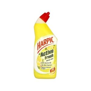 Image of Harpic Active Fresh Cleaning Gel, 750ml Citrus Zest Scent, Yellow