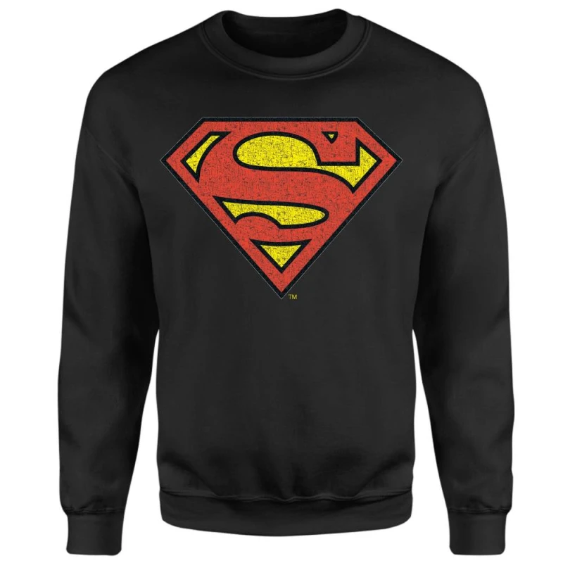Image of Official Superman Crackle Logo Sweatshirt - Black - M