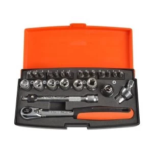 Image of Bahco SL24 Socket Set of 24 Metric 1/4in Drive