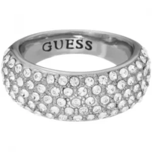 Image of Ladies Guess Stainless Steel Size N Pave Tapered Ring