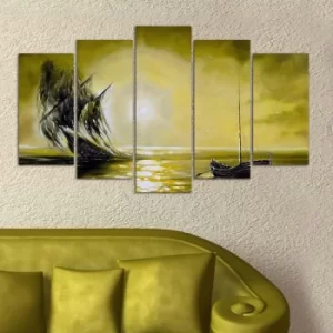 Image of 5PMDF-1 Multicolor Decorative MDF Painting (5 Pieces)