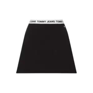 Image of Tommy Jeans Tjw Logo Waistband Skirt - Black