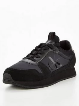 Image of Calvin Klein Jeans Runner Sock Lace Up Ny Trainers - Black