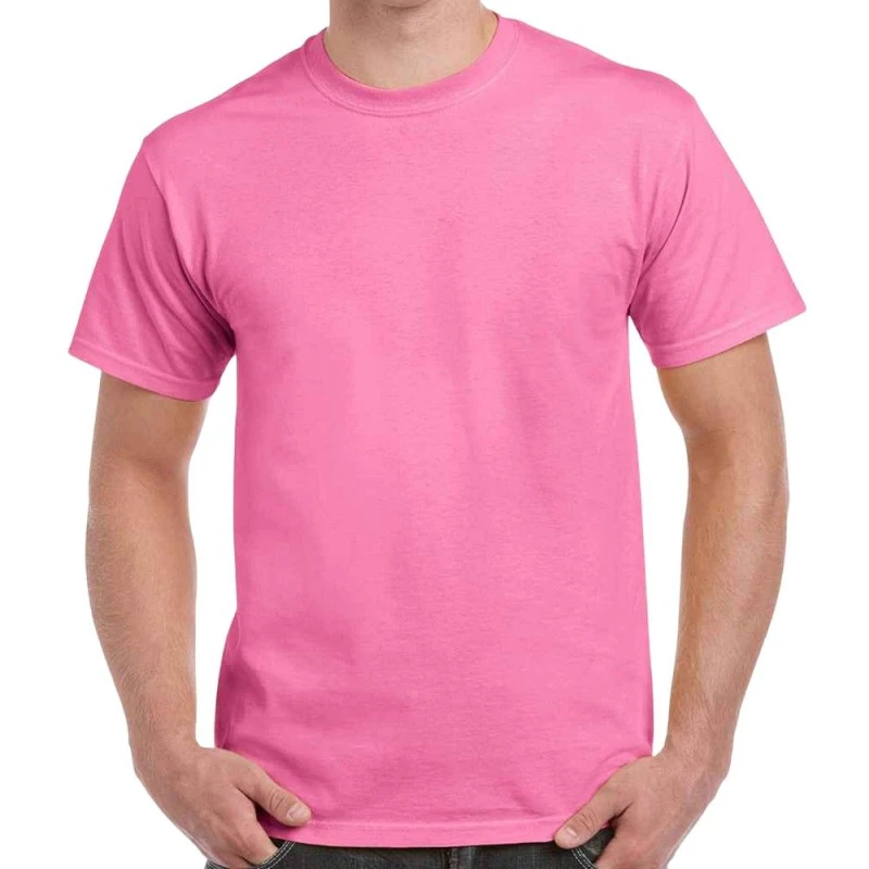 Image of Gildan Mens Heavy Cotton T-Shirt in Dark Pink Size: Small Dark Pink Male S