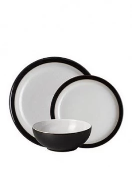 Image of Denby Elements 12 Piece Dinner Set ; Black