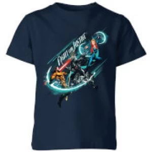 Image of Aquaman Fight for Justice Kids T-Shirt - Navy - 3-4 Years - Navy