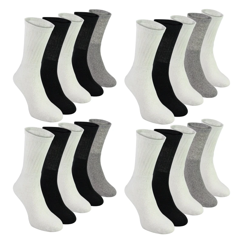 Image of Sock Snob Sock Snob Men 20 Pack Multipack Sport Socks Breathable Cotton Running Socks Size: 7-11 Multi 7-11 Male 5056632628827