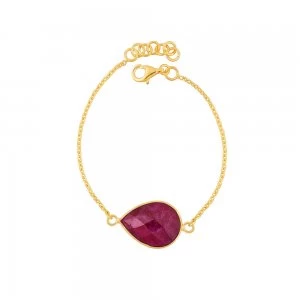 Image of Juvi Designs Gold vermeil egadi teardrop bracelet Red