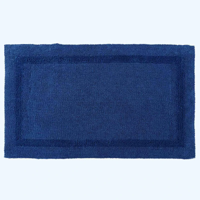 Image of Homescapes Luxury Reversible Extra Large Bath Mat - Navy Blue