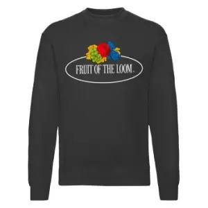 Image of Fruit of the Loom Mens Vintage Big Logo Set-in Sweatshirt (XXL) (Black)
