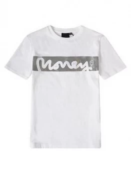 Image of Money Boys Block Signature Short Sleeve T-Shirt - White