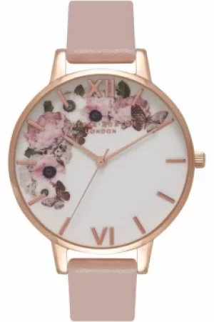 Image of Ladies Olivia Burton Vegan Friendly Floral Print Watch OB16VE04
