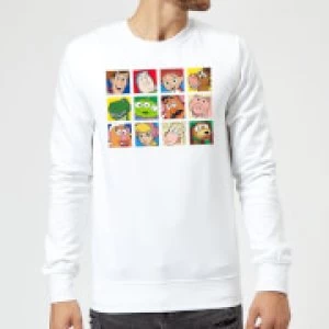 Image of Disney Toy Story Face Collage Sweatshirt - White