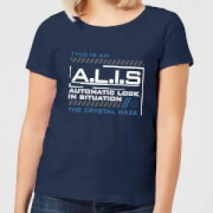 Image of Crystal Maze A.L.I.S. Womens T-Shirt - Navy - S